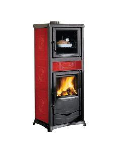 TERMOSTUFA A LEGNA 'TERMOROSSELLA PLUS FORNO DSA 4.0' - NORDICA EXTRAFLAME