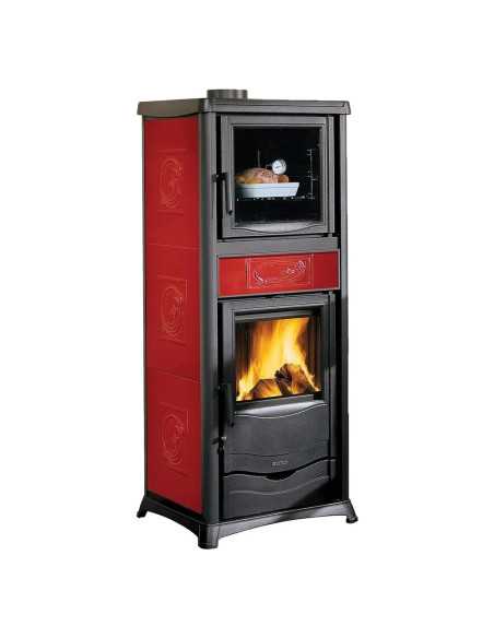 TERMOSTUFA A LEGNA 'TERMOROSSELLA PLUS FORNO DSA 4.0' - NORDICA EXTRAFLAME | Utensili Store