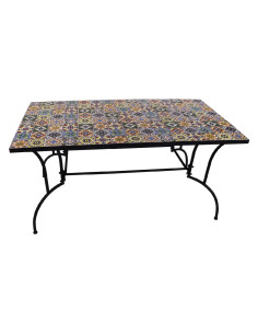 TAVOLO DECORO MOSAICO 'FLOWER I' - Senza Marca