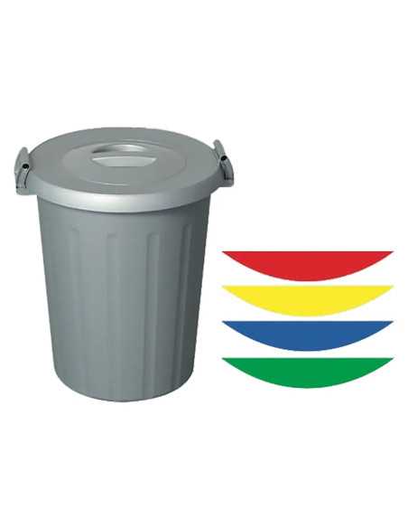 BIDONE IMMONDIZIA Lt. 25 grigio - ICS | Utensili Store