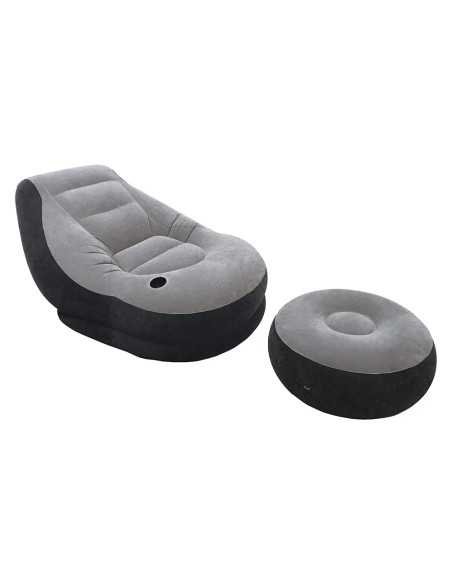 POLTRONCINA AIRBED 'LOUNGE' CON POUFF - INTEX | Utensili Store