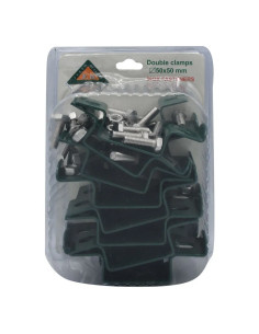 COLLARE DI FISSAGGIO DOPPIO IN ACCIAIO verniciato verde - FERRO BULLONI