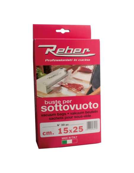 SACCHETTI PRETAGLIATI PER SOTTOVUOTO SCATOLATI - REBER | Utensili Store