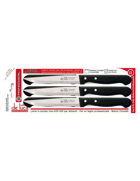 SET COLTELLI DA BISTECCA - DE LUCA | Utensili Store