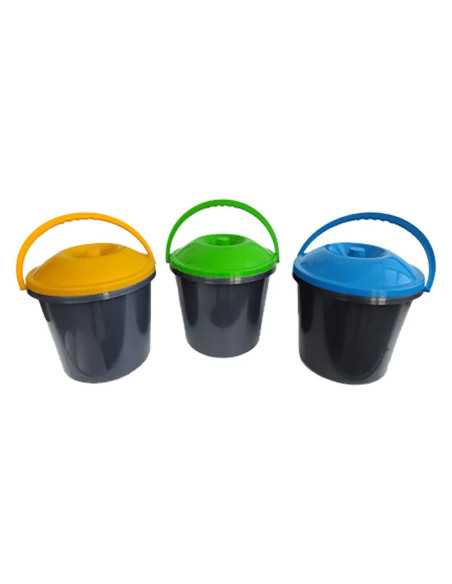 PATTUMIERA CON MANICO E COPERCHIO - ECOPLAST | Utensili Store