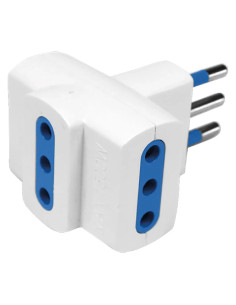 ADATTATORE TRIPLO pr.3 x 2P+T10A - NOVAITALIA