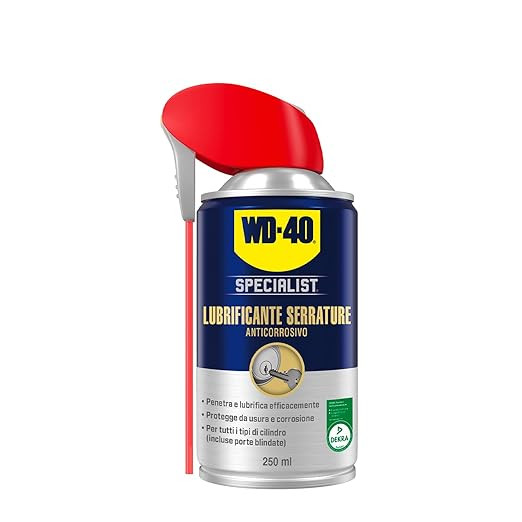 Lubrificante Serrature - Anticorrosivo - Sbloccaggio immediato - Senza grasso o silicone - 250ml - WD-40 Specialist