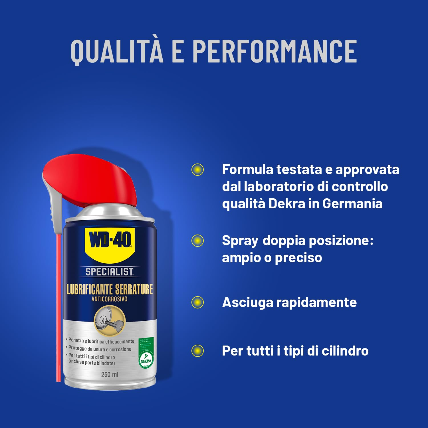 Lubrificante Serrature - Anticorrosivo - Sbloccaggio immediato - Senza grasso o silicone - 250ml - WD-40 Specialist - Dettaglio 3