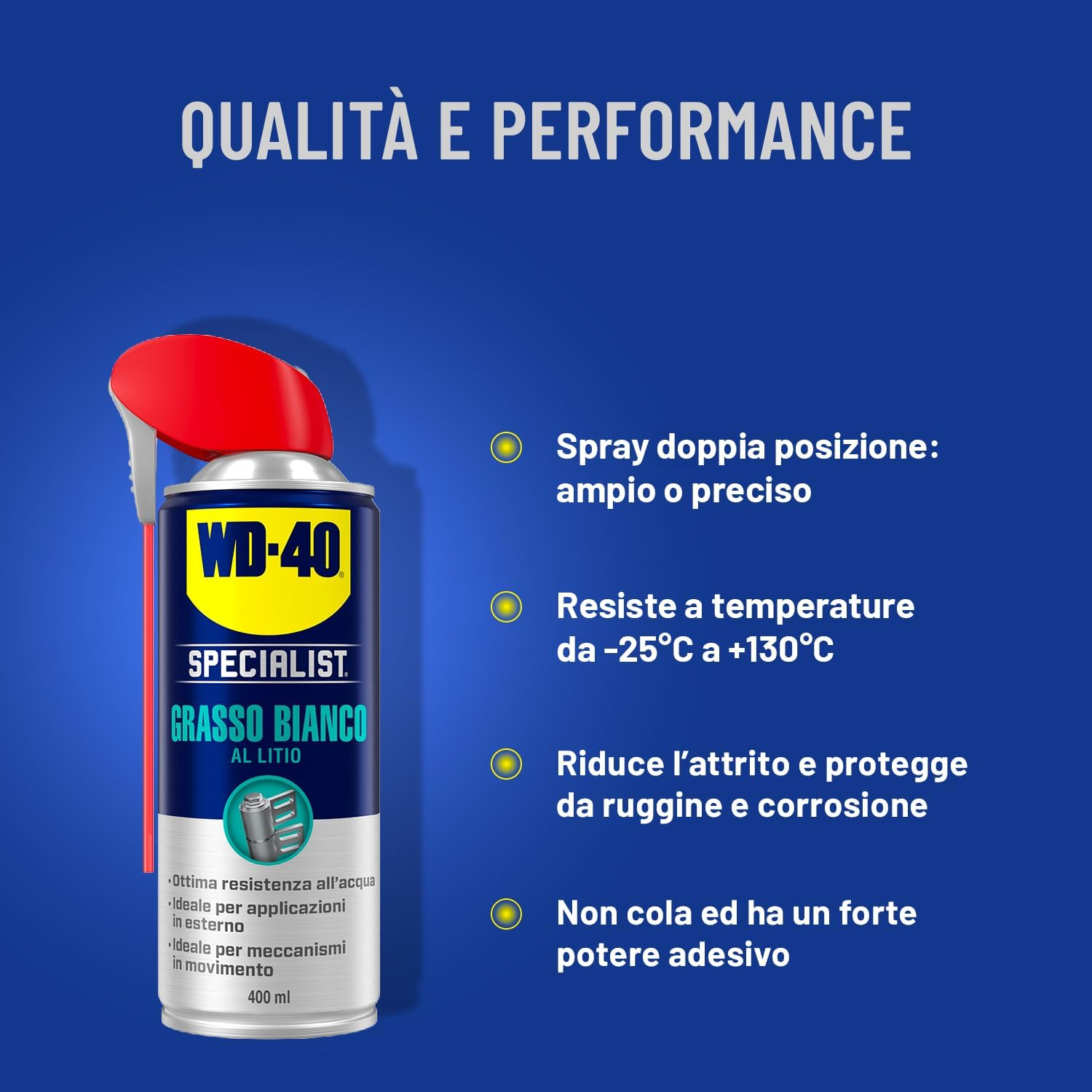 Grasso Bianco al Litio - Lubrificante a lunga durata - NSF H2-400ml - WD-40 Specialist - Dettaglio 3