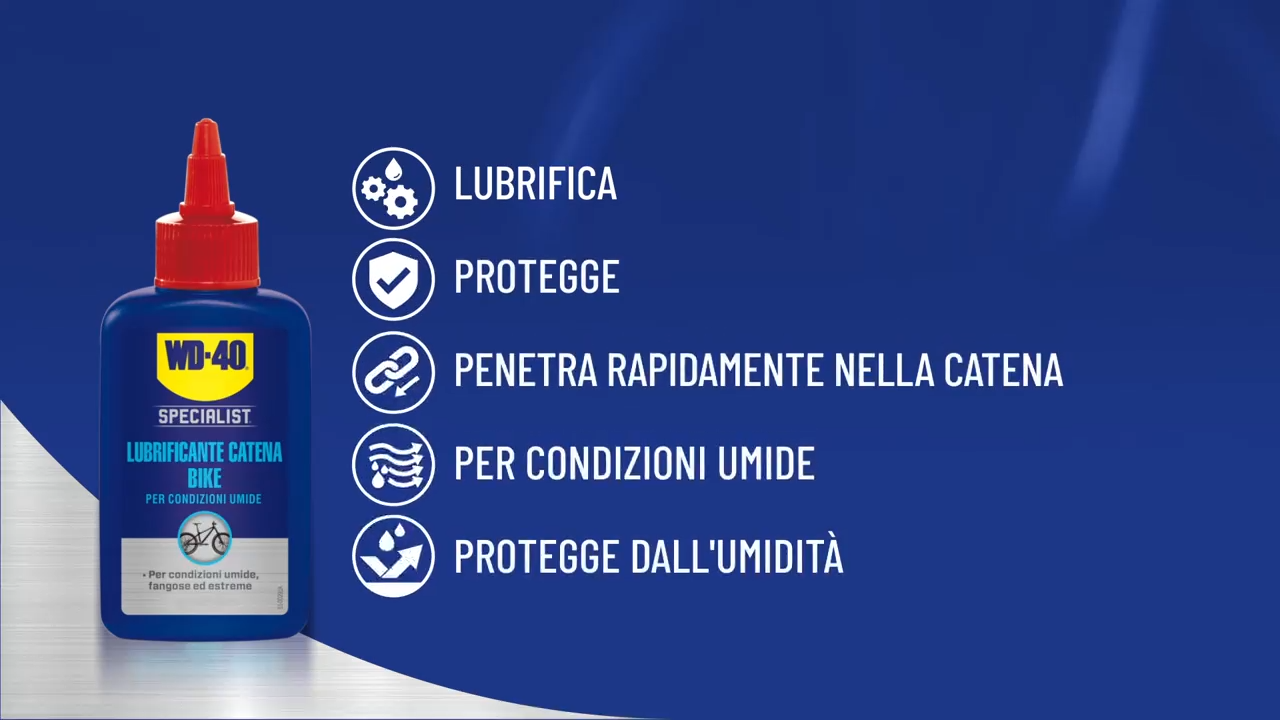Lubrificante Catena Bike - Per Condizioni Umide - Lunga durata - Sistema contagocce - 100ml - WD-40 Specialist - Dettaglio 2