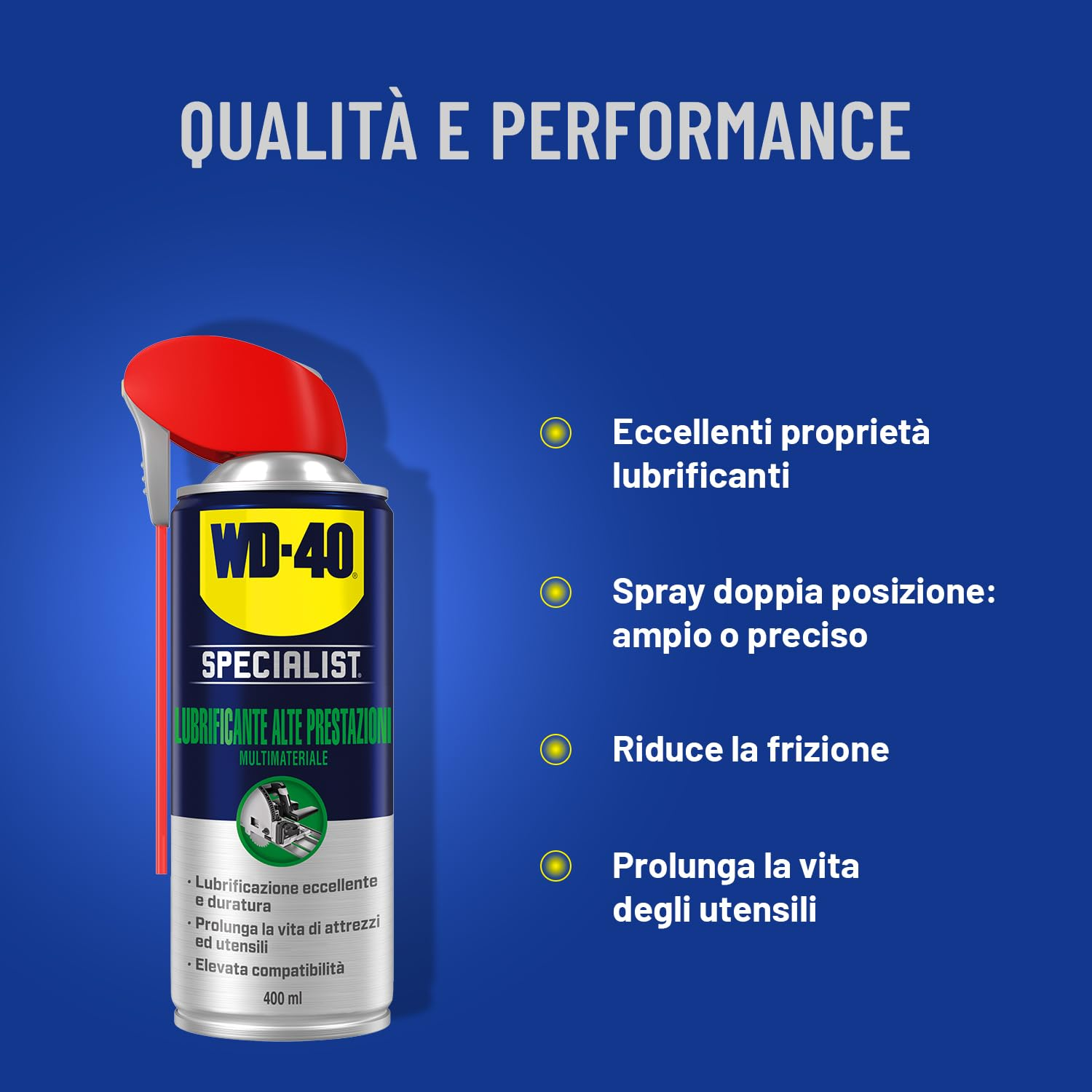 Lubrificante al PTFE - Alte Prestazioni - Spray Doppia Posizione - Applicazione multimateriale - NSF - 400ml - WD-40 Specialist - Dettaglio 3