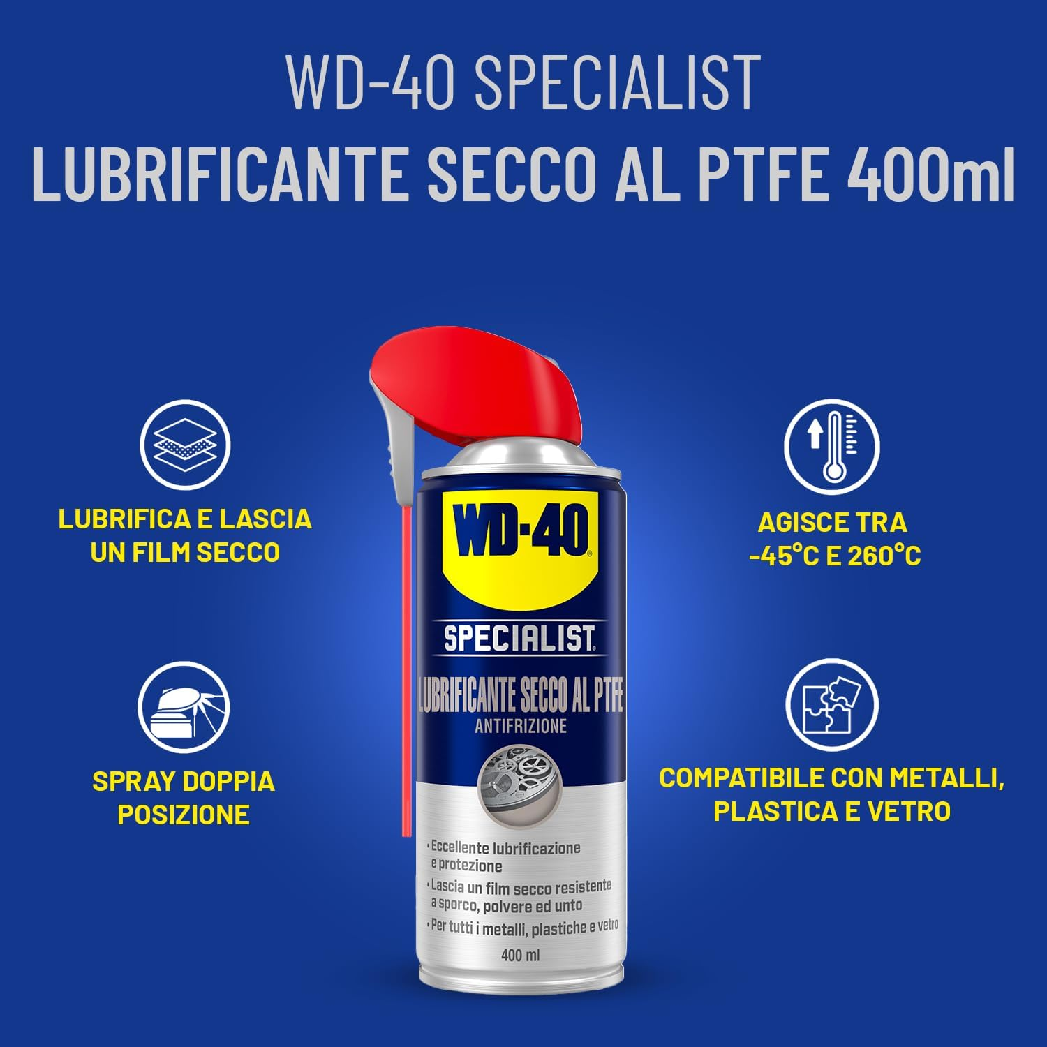 Lubrificante Secco al PTFE - Antifrizione - NSF H2-400ml - WD-40 Specialist - Dettaglio 2