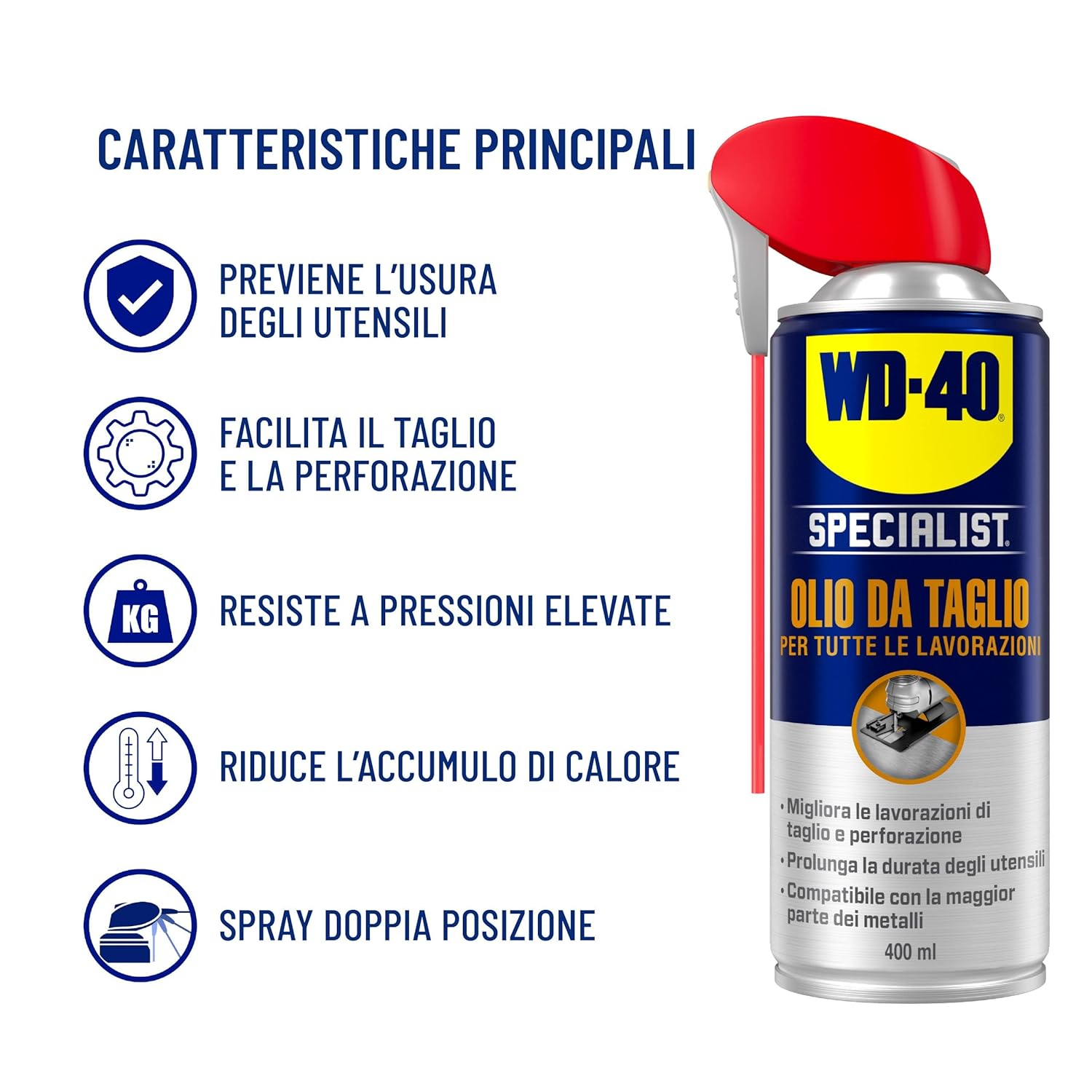OLIO DA TAGLIO SPRAY DOPPIA POSIZIONE  400ML. - WD-40 SPECIALIST - Dettaglio 3
