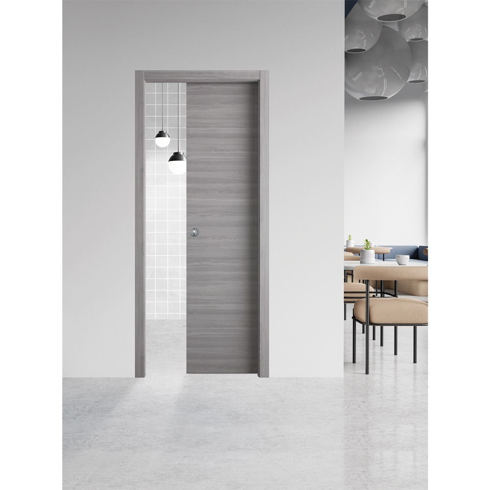PORTA SCORREVOLE COLORE MICRO BIANCO COMPLETA (PANNELLO + KIT MONTANTI) - UTENSILI STORE - Dettaglio 2