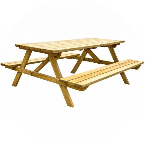 TAVOLO PICNIC IN LEGNO IMPREGNATO CON PANCHE - UTENSILI STORE
