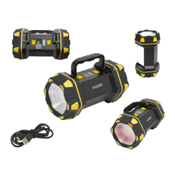 TORCIA LED BATTERIA RICARICABILE 3 FUNZIONI - MAURER
