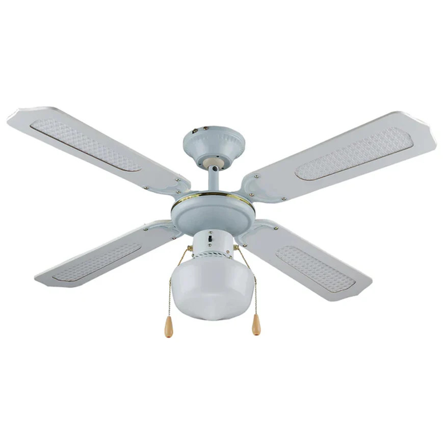 VENTILATORE A SOFFITTO 4 PALE CON LUCE "DCF-121" - VINCO